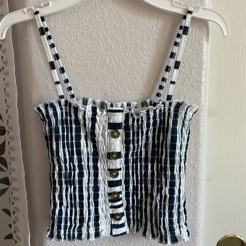 TOPSHOP smocked tank top